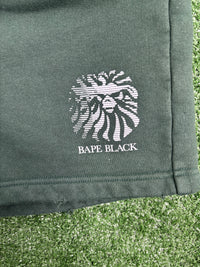 Bape Black Distressed Heavyweight Sweatshorts 'Forest Green' Size Medium