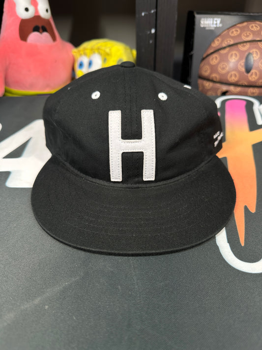 Herschel Whaler 6 Panel "H" Letter Logo Black Hat - Size M/L