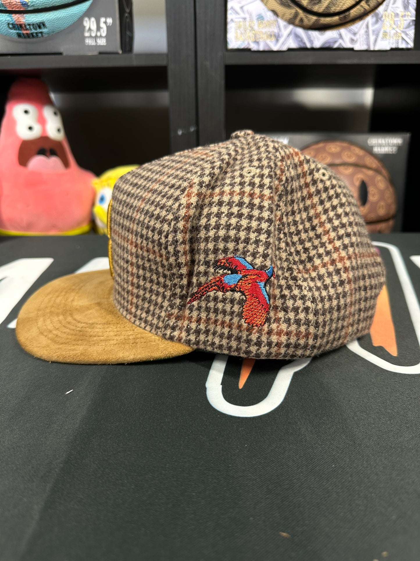 Rhude Houndstooth Duck Hunter SnapBack Hat MSRP: $300.00