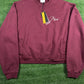 RHUDE Authentic Embroidered Crewneck Sweater-Burgundy-Size Small Mens MSRP:$680.00