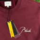 RHUDE Authentic Embroidered Crewneck Sweater-Burgundy-Size XL Mens MSRP:$680.00