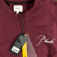 RHUDE Authentic Embroidered Crewneck Sweater-Burgundy-Size Large Mens MSRP:$680.00