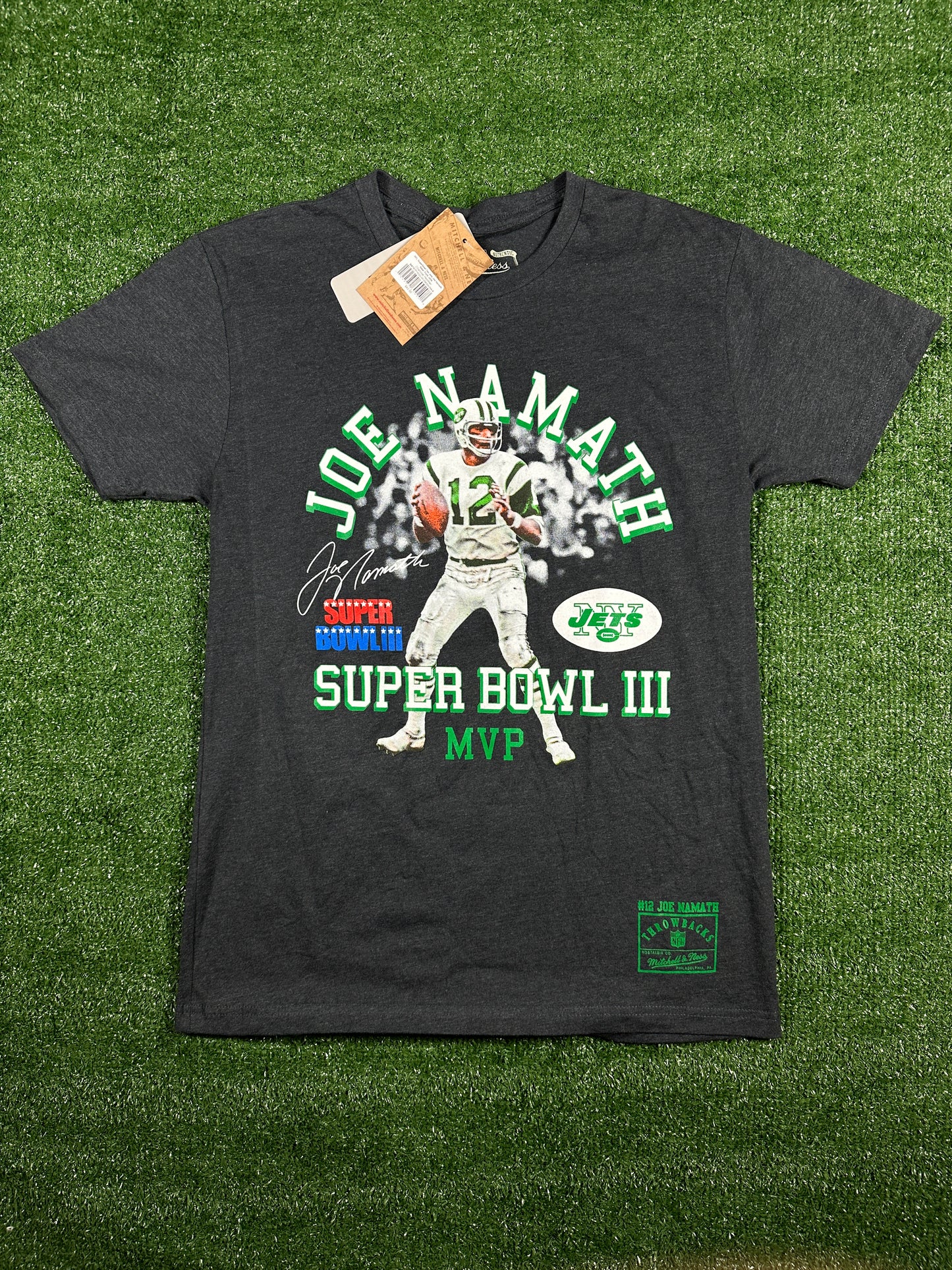 Mitchell & Ness Men's Joe Namath NFL Jets T-Shirt - Size SM