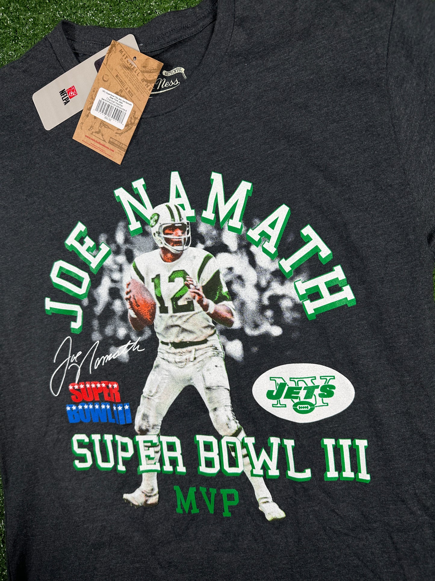 Mitchell & Ness Men's Joe Namath NFL Jets T-Shirt - Size SM