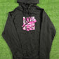 Anti-Social Club X Undeafeted Exclusive Black/Pink Pullover Hoodie - Size Small