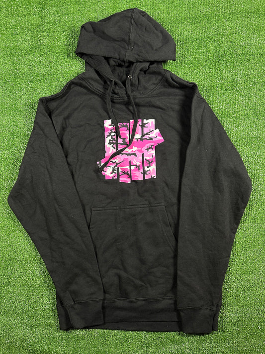 Anti-Social Club X Undeafeted Exclusive Black/Pink Pullover Hoodie - Size Small