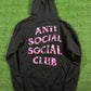 Anti-Social Club X Undeafeted Exclusive Black/Pink Pullover Hoodie - Size Small