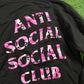 Anti-Social Club X Undeafeted Exclusive Black/Pink Pullover Hoodie - Size Small