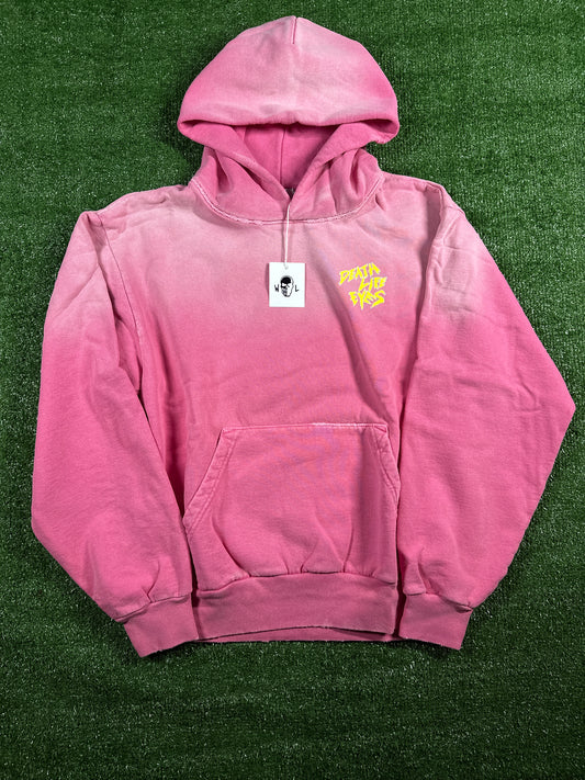 Warren Lotas Pink 'Death, Life, Eyes' Men's Pullover Hoodie - Size Small