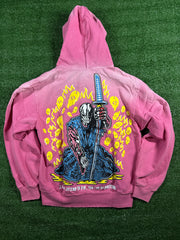 Warren Lotas Pink 'Death, Life, Eyes' Men's Pullover Hoodie - Size Small