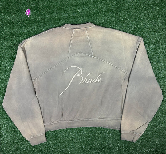 RHUDE Authentic Embroidered Crewneck Sweater-Sundry Elephant-Size XXL MSRP:$680.00