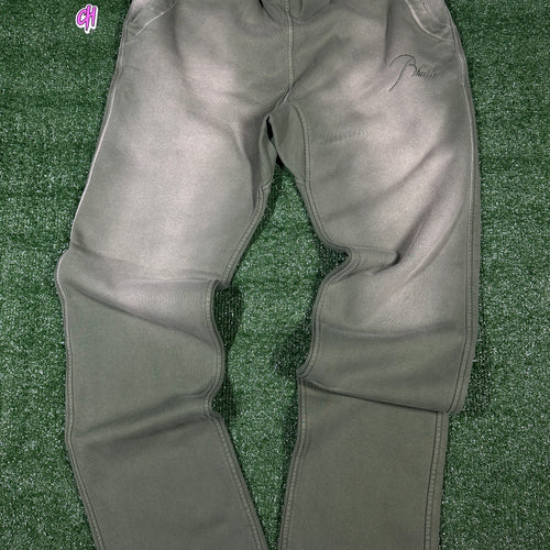 RHUDE Authentic Men's Sundry Olive Heavyweight Embroidered Logo Sweatpants LG MSRP: $765.00