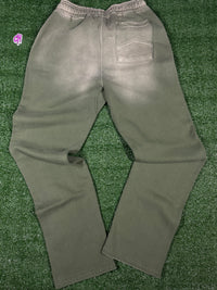 RHUDE Authentic Men's Sundry Olive Heavyweight Embroidered Logo Sweatpants LG MSRP: $765.00