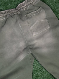 RHUDE Authentic Men's Sundry Olive Heavyweight Embroidered Logo Sweatpants LG MSRP: $765.00