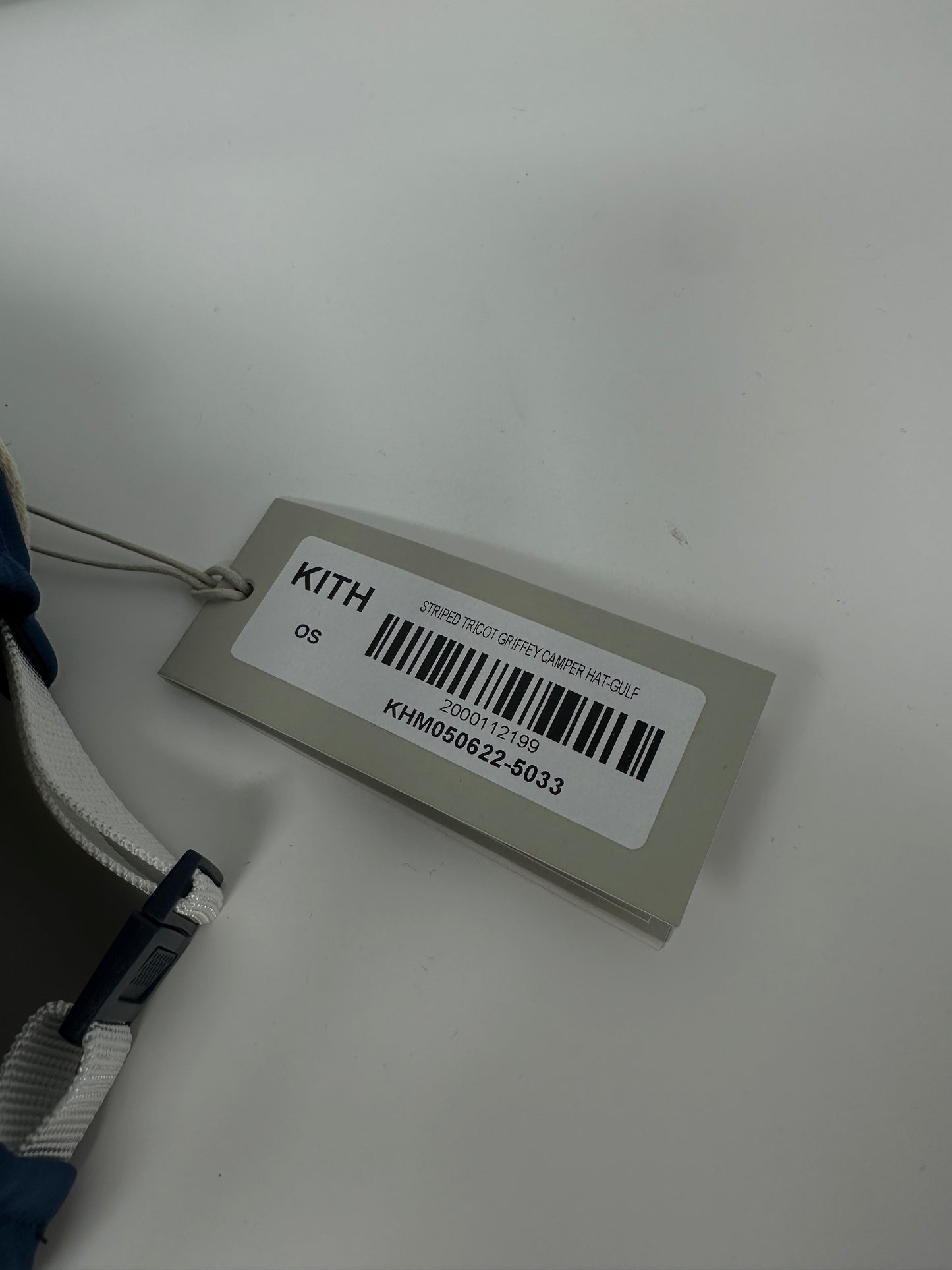 Kith Striped Tricot Griffey Camper Adjustable Hat - Gulf Blue - OS