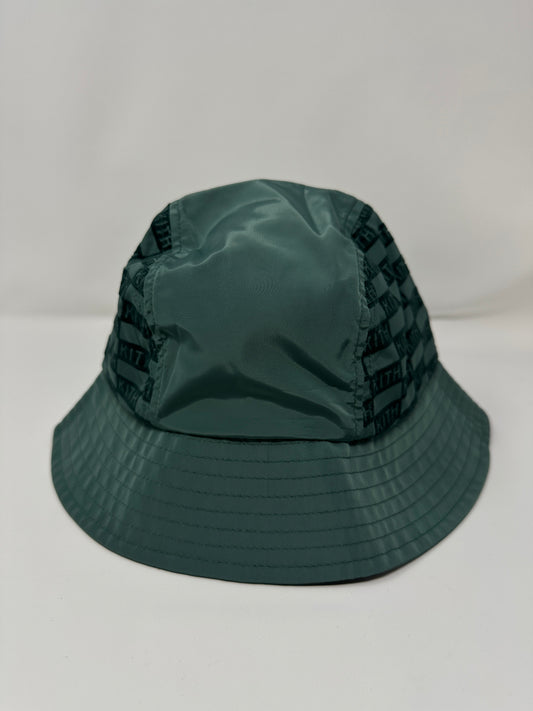 Kith Flocked Nylon Monogram Bucket Hat - Rythm Green - OS