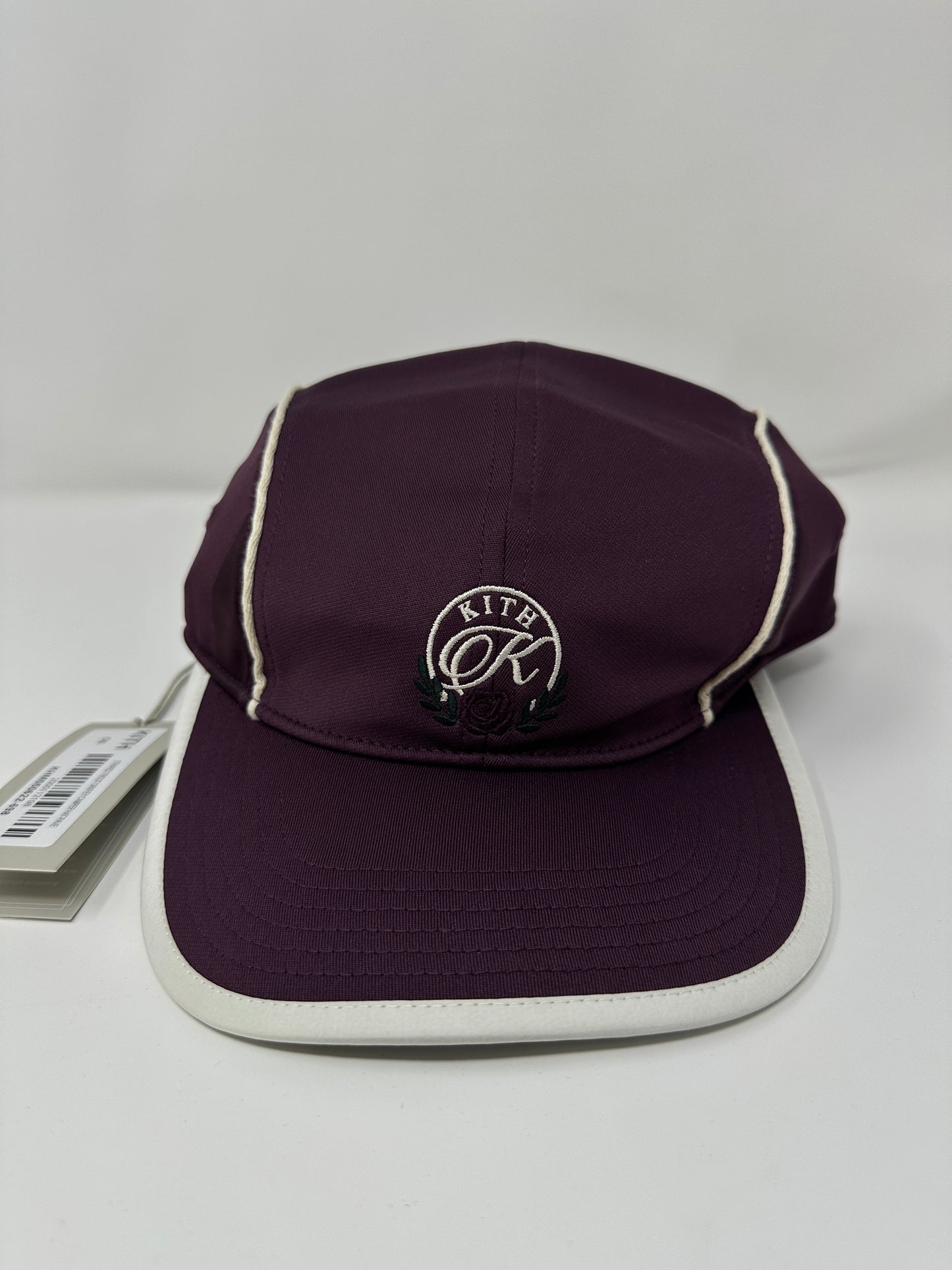 Kith Stripped Tricot Griffey Camper Adjustable Hat - Rave Red - OS