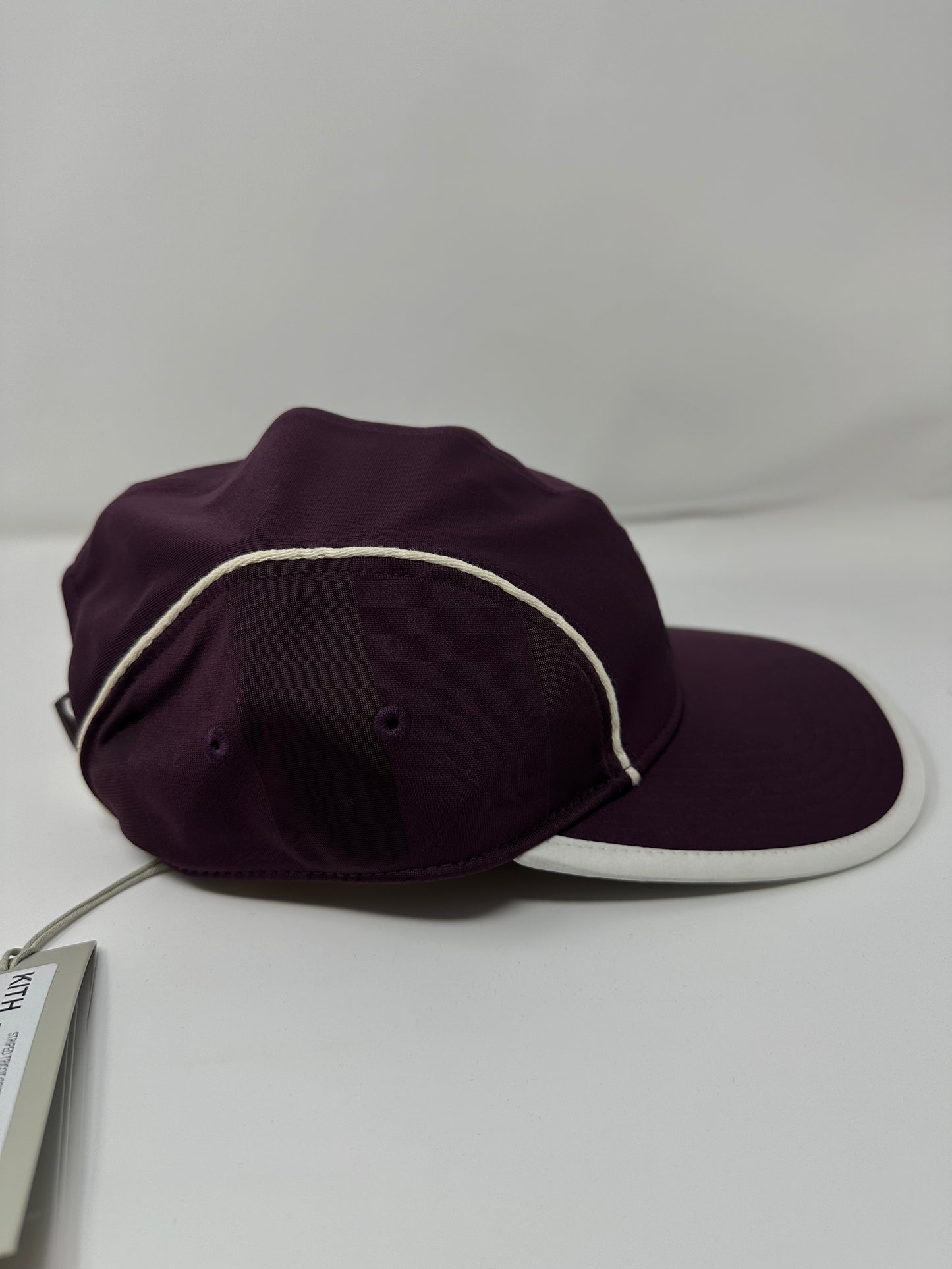 Kith Stripped Tricot Griffey Camper Adjustable Hat - Rave Red - OS