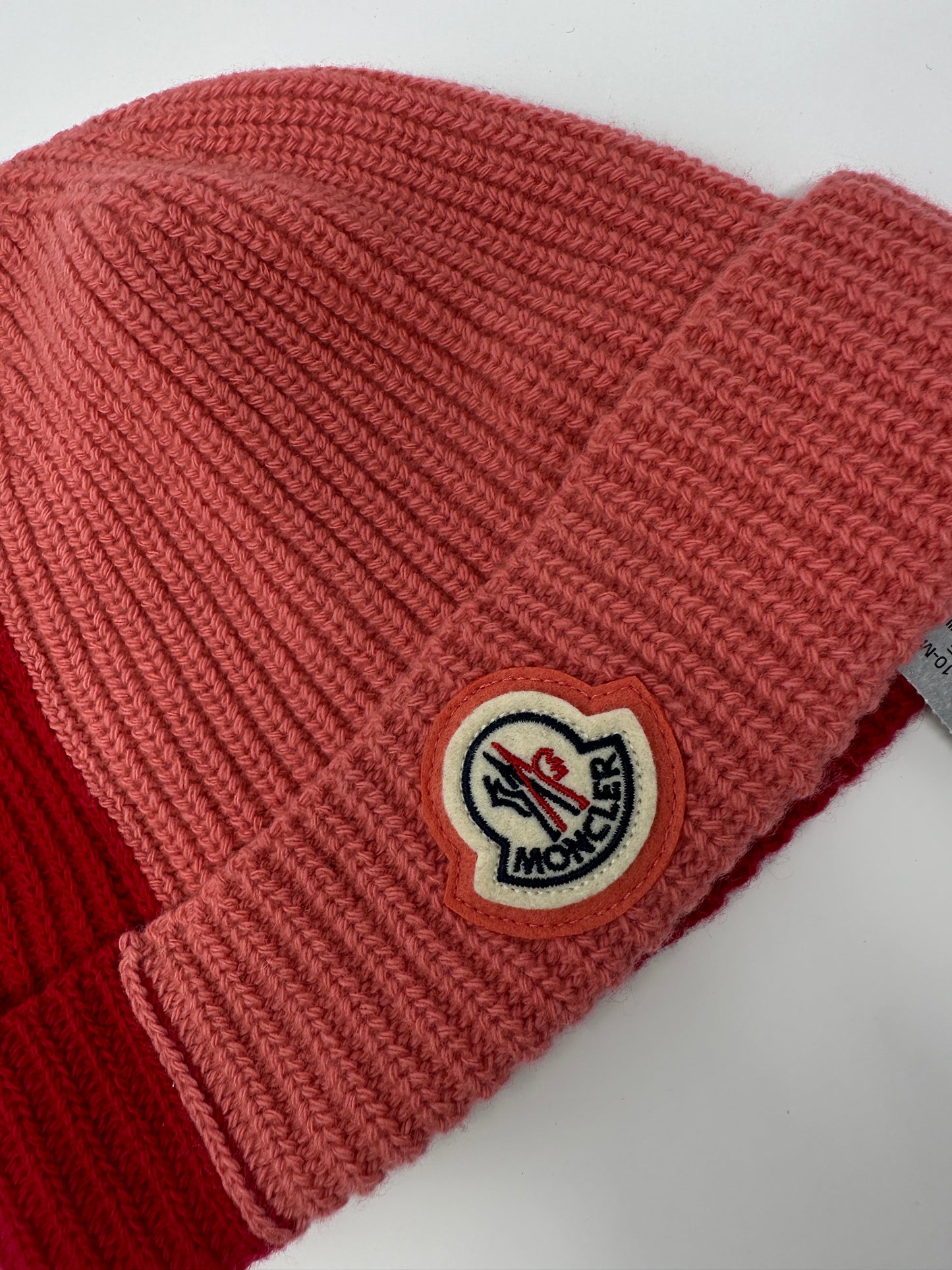 Moncler Berreto Tricot Beanie in Red/pink