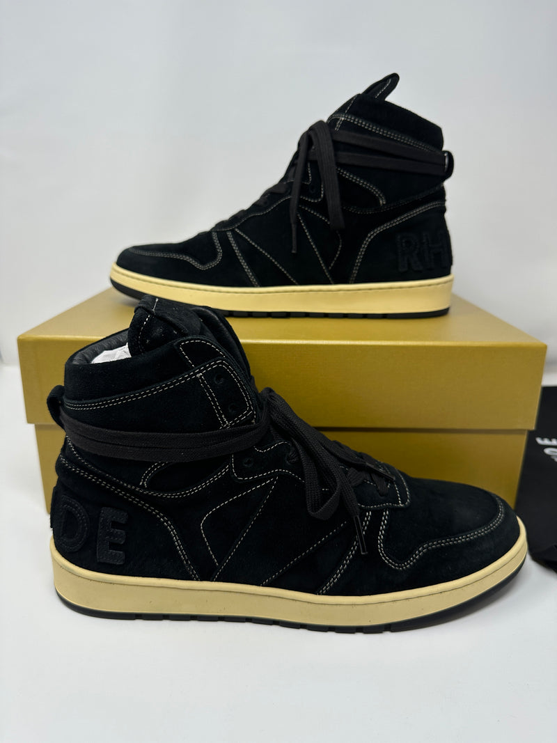 RHUDE Authentic Rhecess High Black Suede Sneaker-MSRP:$680.00 Size 9 Mens Shoe