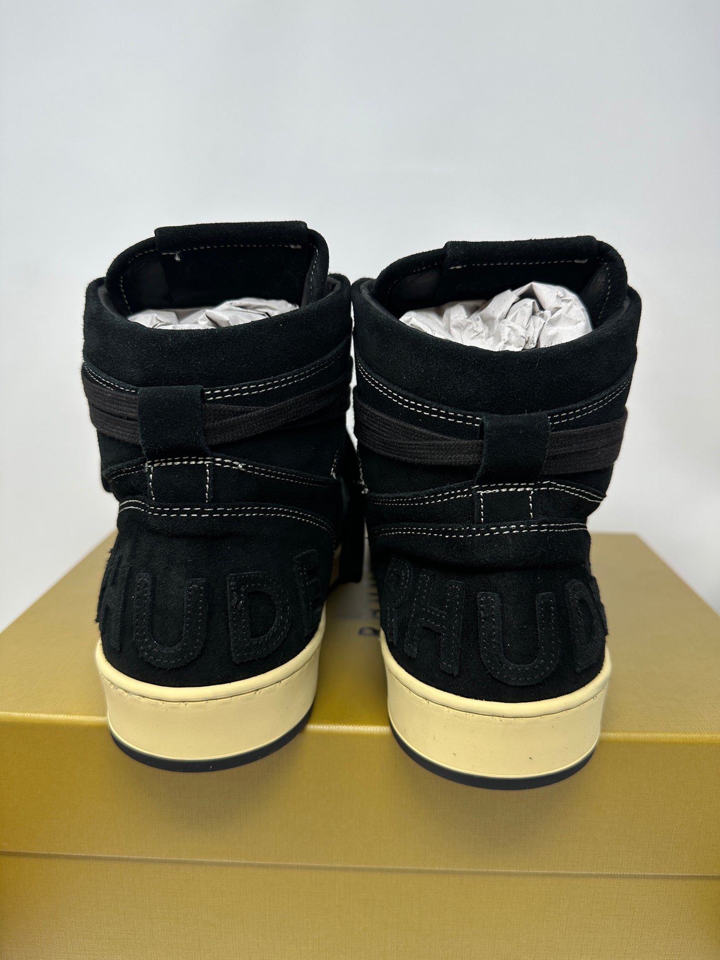 RHUDE Authentic Rhecess High Black Suede Sneaker-MSRP:$680.00 Size 10 Mens Shoe