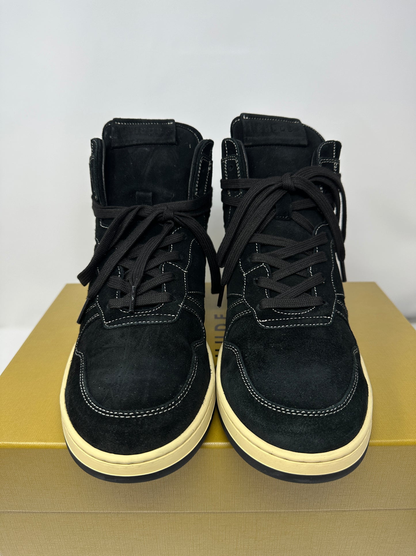 RHUDE Authentic Rhecess High Black Suede Sneaker-MSRP:$680.00 Size 10 Mens Shoe