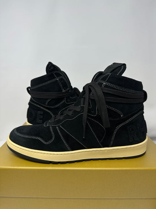 RHUDE Authentic Rhecess High Black Suede Sneaker-MSRP:$680.00 Size 10 Mens Shoe