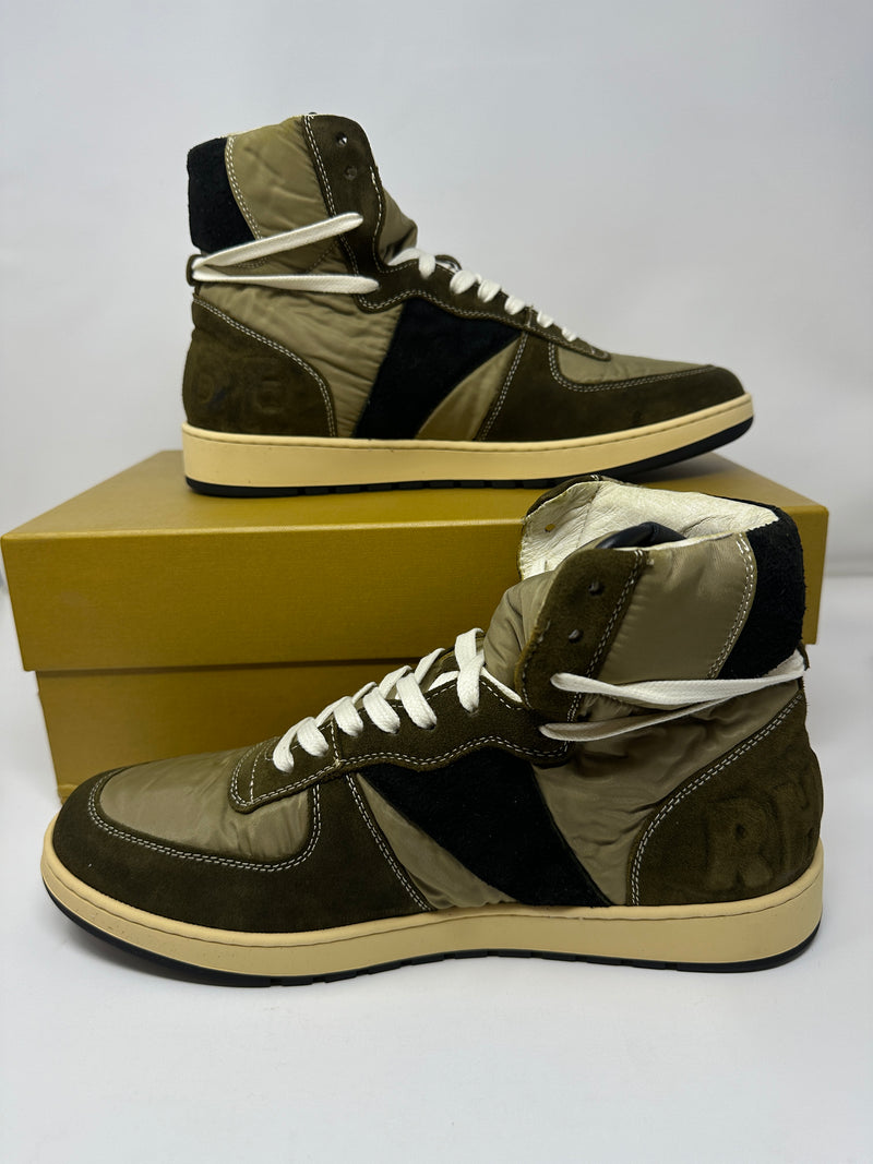 RHUDE Authentic Rhecess Hi Sneaker -2 Tone Olive- MSRP:$685.00 Size 8 Mens Shoe