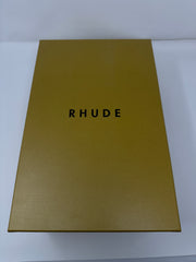 RHUDE Authentic Rhecess High White Snakeskin Sneaker MSRP:$695.00 Size 10 Mens Shoe