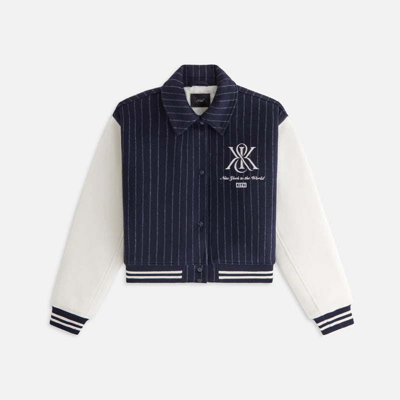 Kith Women's Campbell Varsity Wool Jacket - Navy Large