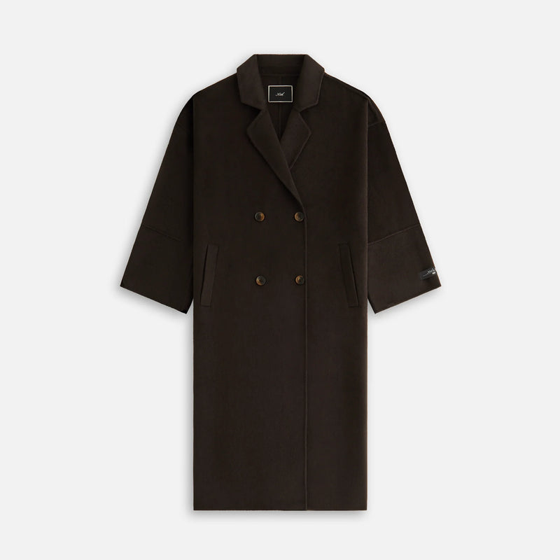 Kith Women's Merra Double Breated Coat - Dark Brown XL MSRP: $395