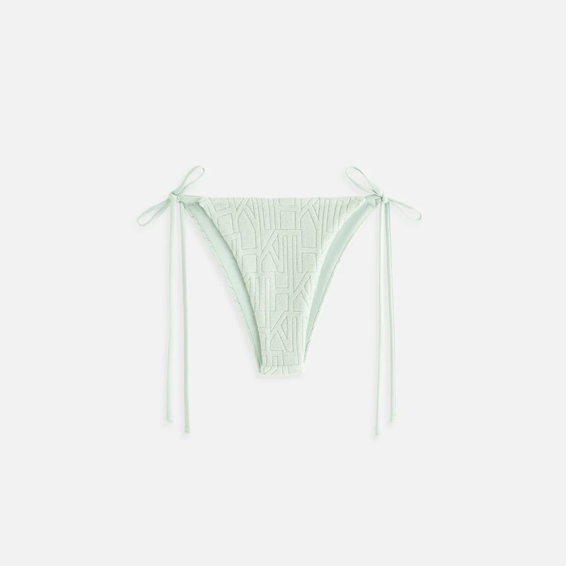 Kith Women's Tova Monogram Towel Tie Bottom - Green LARGE MSRP: $85