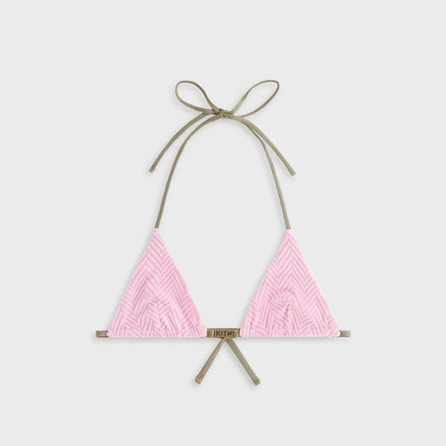 Kith Women's Talia Ii Monogram Tie Top - Light/Pastel Pink XS (MSRP: $85)