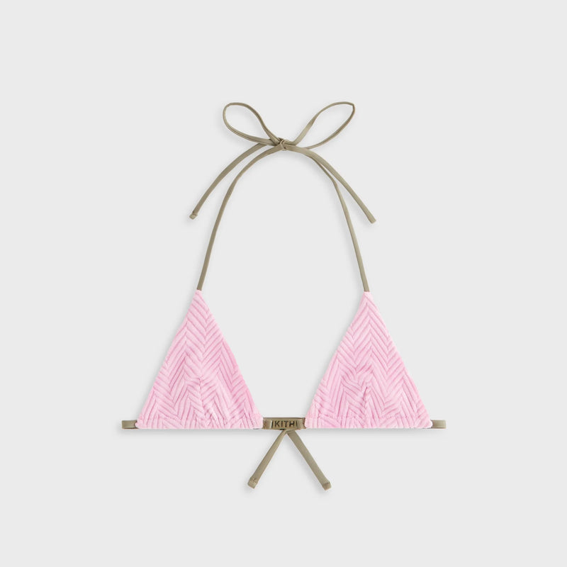 Kith Women's Talia Ii Monogram Tie Top - Light/Pastel Pink XS (MSRP: $85)