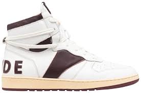 Rhude Rhecess High Maroon Sneakers Size 11