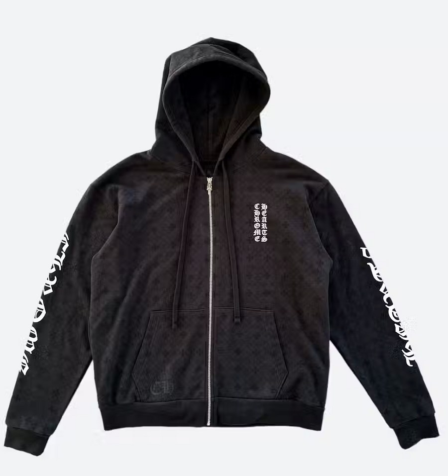 Chrome Hearts Monogram FU Black Zip Hoodie