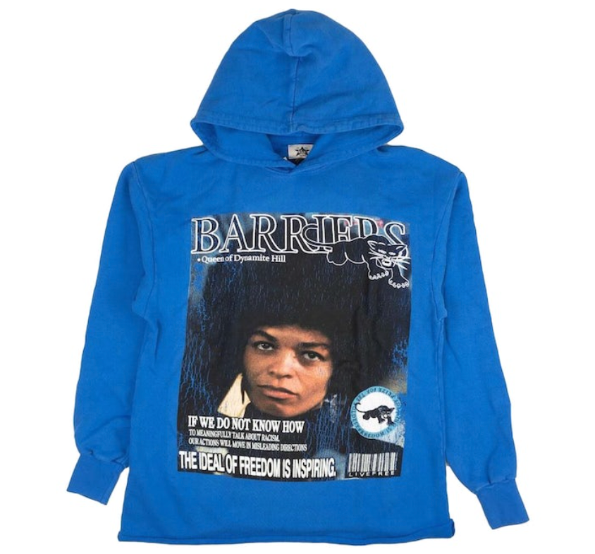 Barriers Angela Davis Blue Hoodie