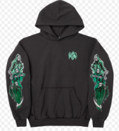 Warren Lotas Three Reapers Hoodie "Green Glow"