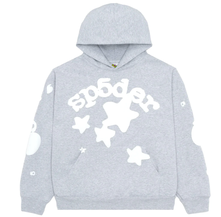 Sp5der Beluga Grey Hoodie