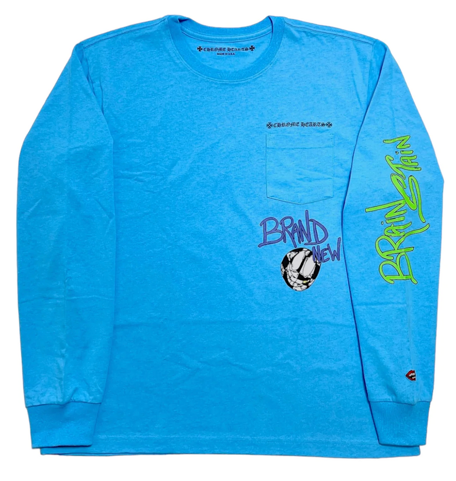 Chrome Hearts x Matty Boy 2024 Brain New Long Sleeve Blue