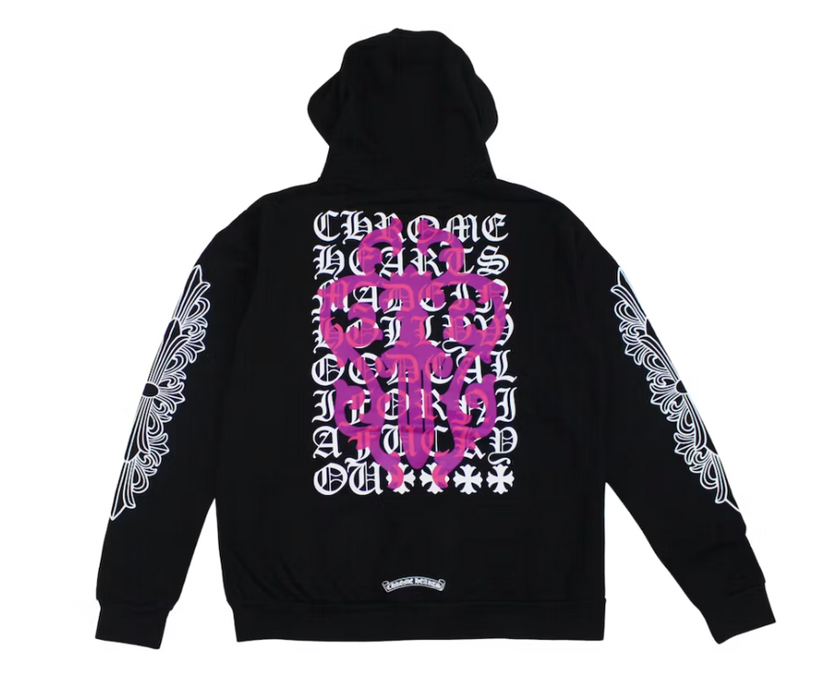 Chrome Hearts Black Purple Dagger Eye Hoodie