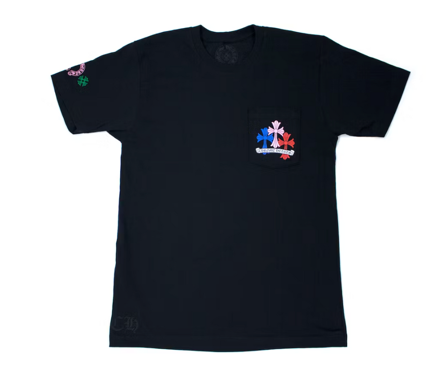 Chrome Hearts Multi Color Cross Cemetery T-shirt Black