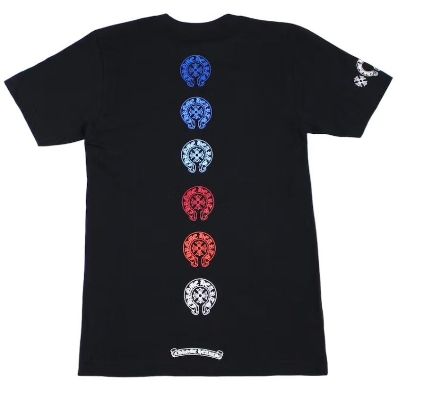 Chrome Hearts Multi Color Horse Shoe T-shirt Black