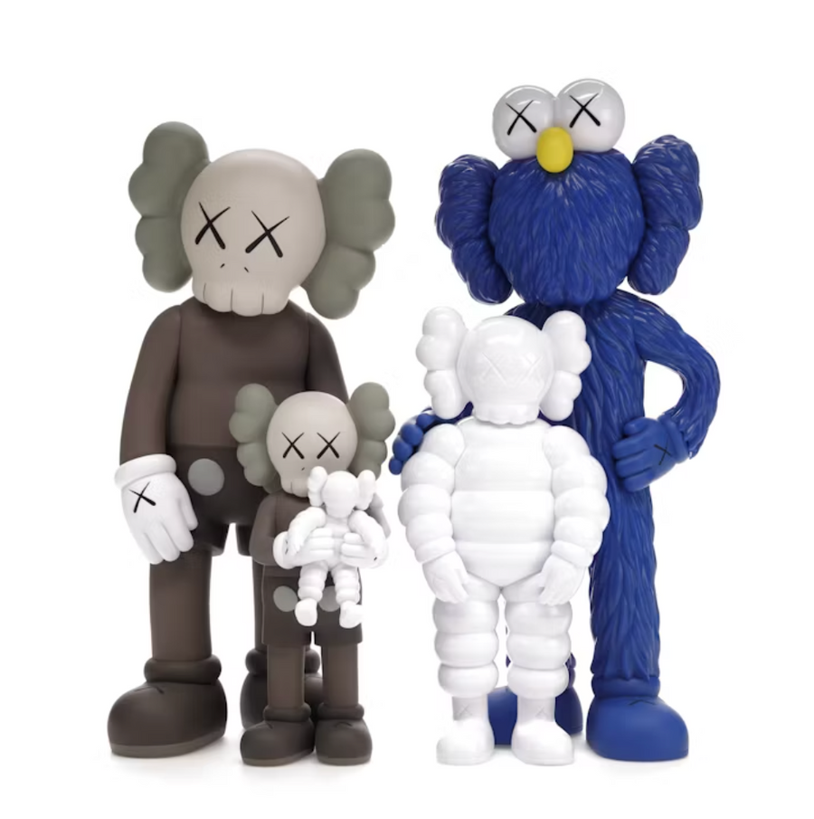 KAWS Family Vinyl Figures Brown/Blue/White