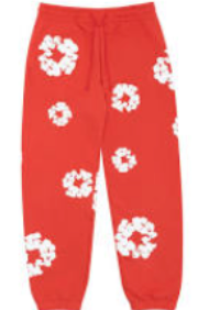 Denim Tears Red All Over Logo Sweatpants