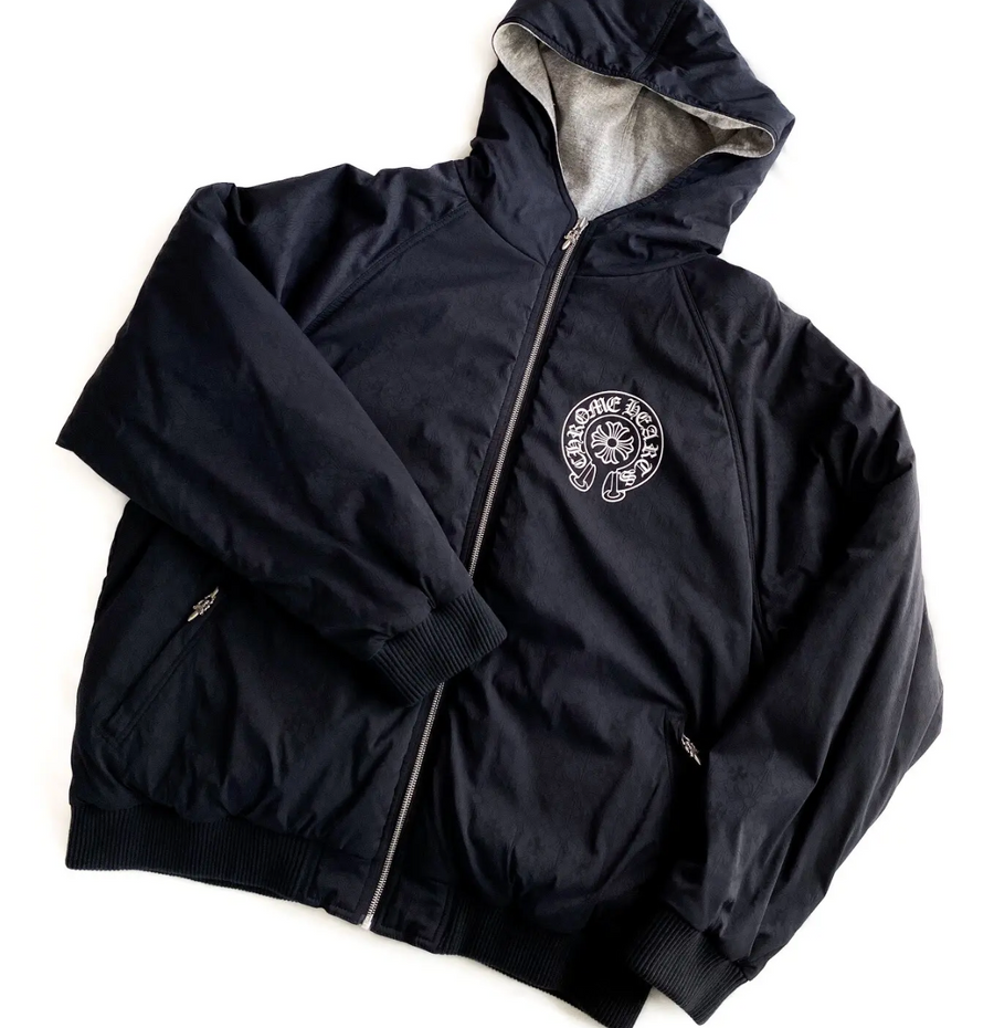 Chrome Hearts Exclusive Reversible Monogram Nylon Puffy Jacket