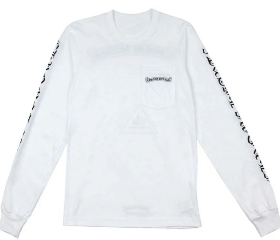 Chrome Hearts White Scroll Logo Long Sleeve