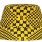 Rhude Checkered Monogram Bucket Hat - Yellow/Black