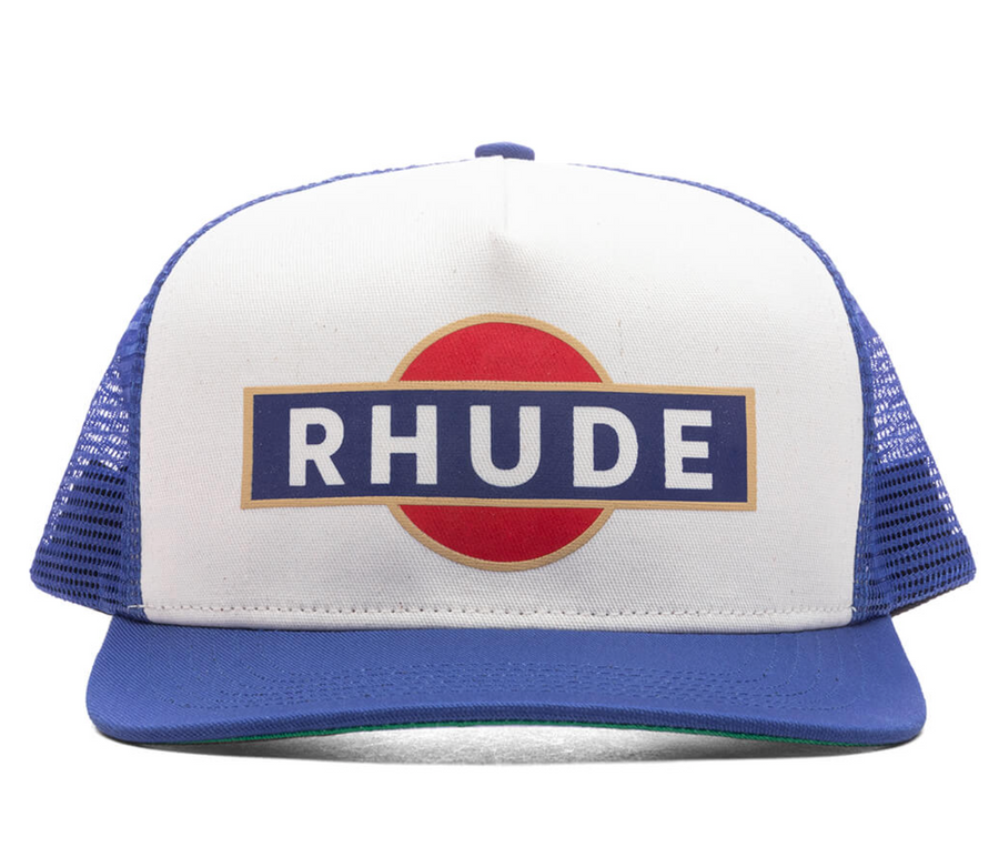 Rhude Racer Trucker Hat -  Navy/Off-White $280