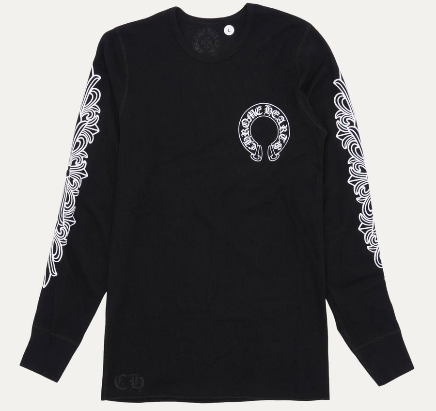 Chrome Hearts Horseshoe Thermal Waffle T-Shirt 'Black'